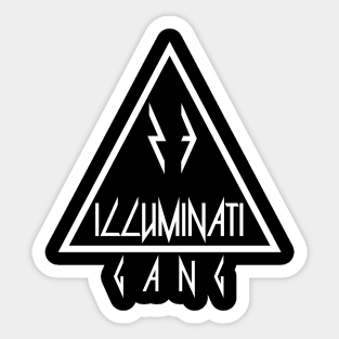 Illuminati Gang Triangle (White) Sticker